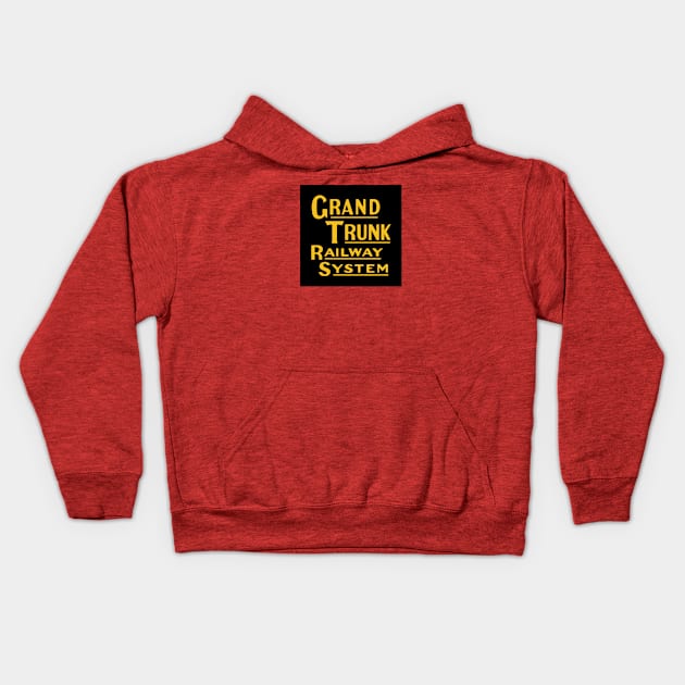 GRAND TRUNK RAILWAY SYSTEM Kids Hoodie by BUNNY ROBBER GRPC